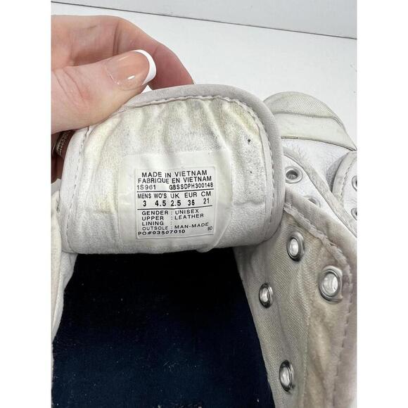 Converse Jack Purcell White Leather Low top Sneaker Men’s 3 Women’s 4.5 - Picture 6 of 8